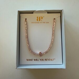 Bomb Party Sienna - Rose Gold Crystal Tennis Bracelet with Teardrop Accent